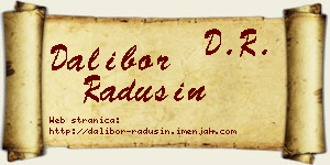 Dalibor Radusin vizit kartica